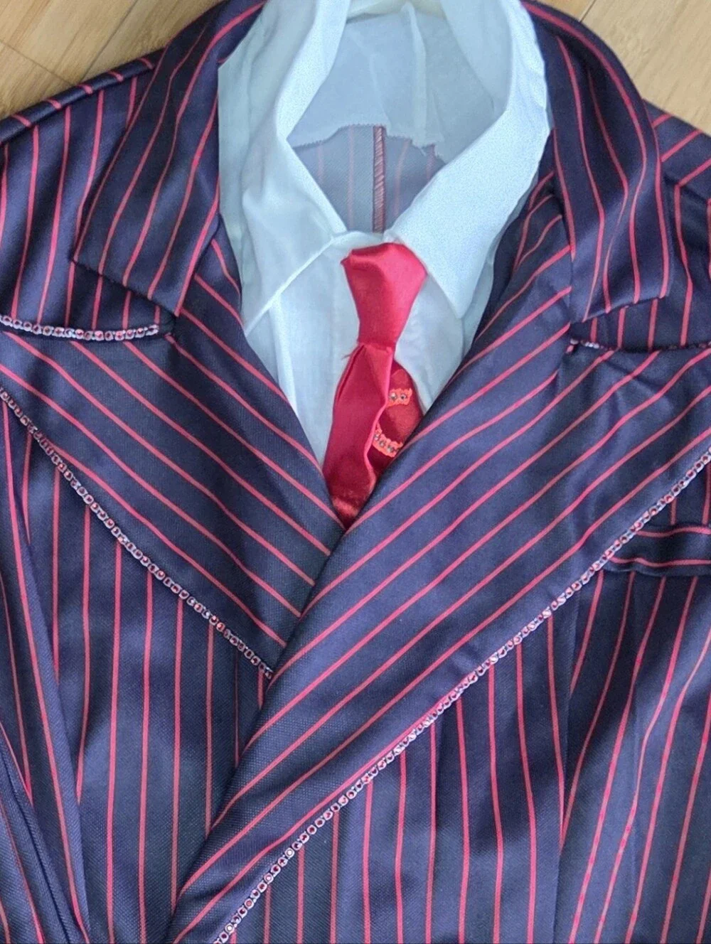 Zoot Suit Gangster Billy Flynn Chicago Men’s Pinstripe Suit Halloween Costume